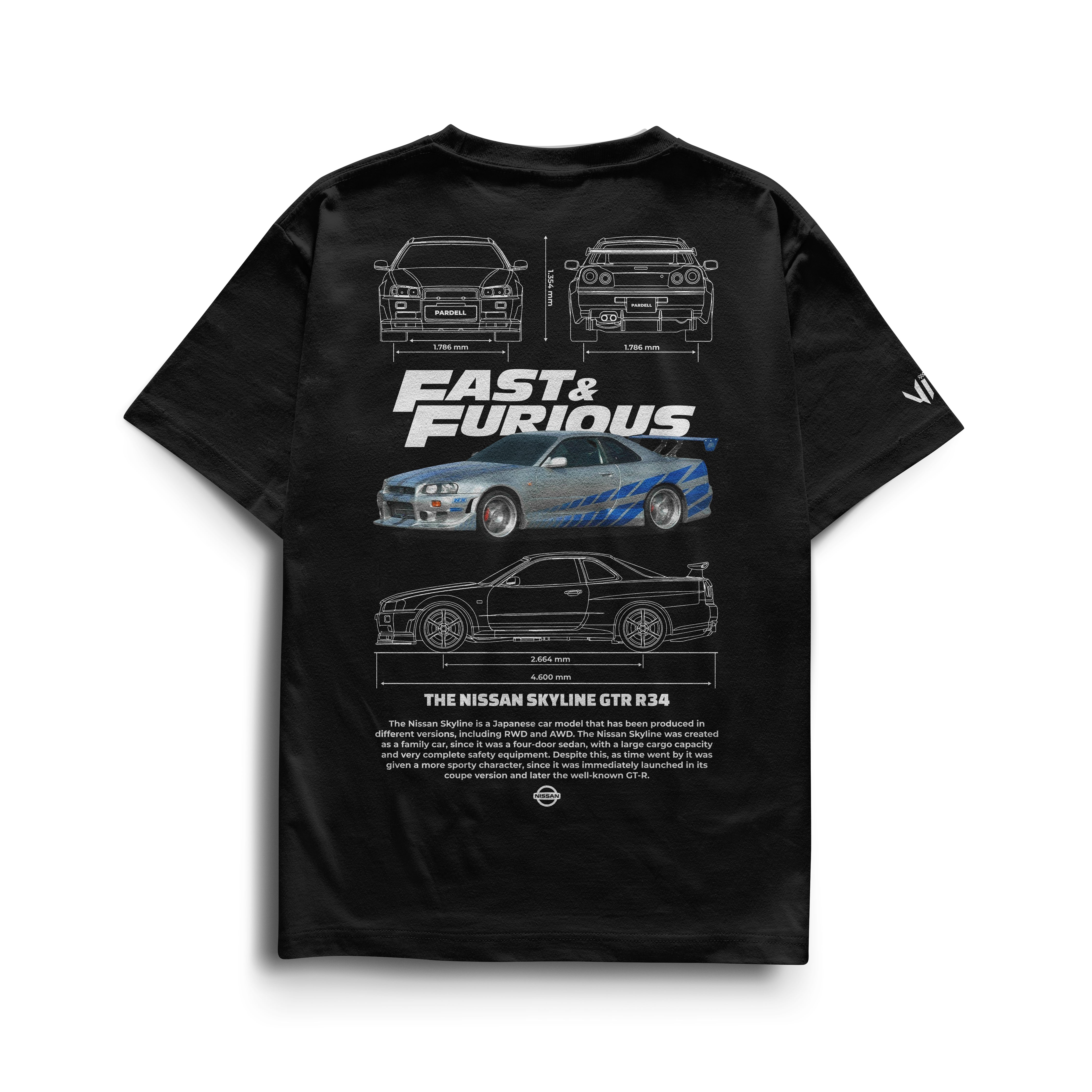 Camiseta Skyline Fast and Furious