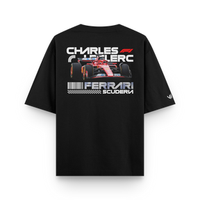 Camiseta Oversized Ferrari Charles Leclerc