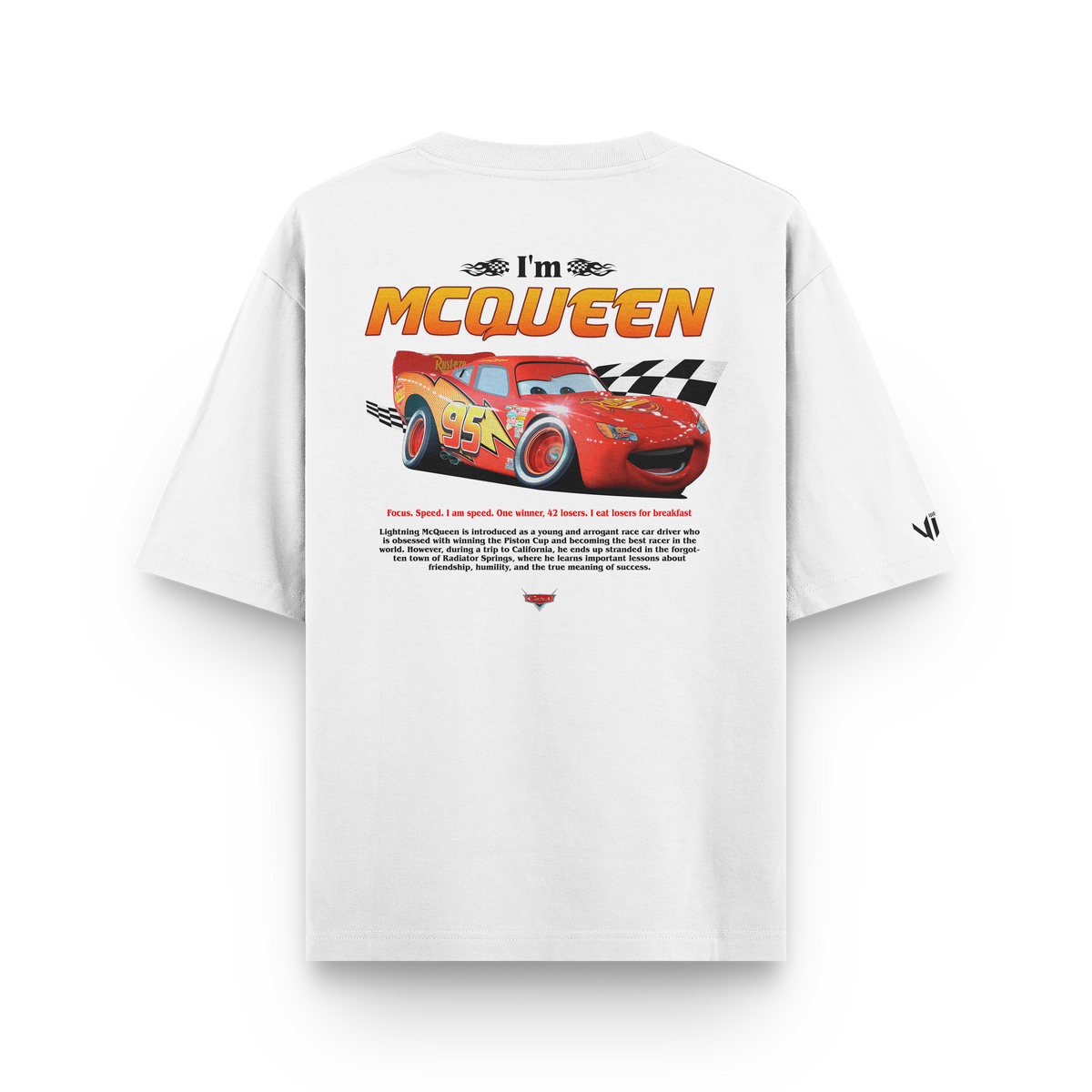 Camiseta Oversized I'm McQueen Cars