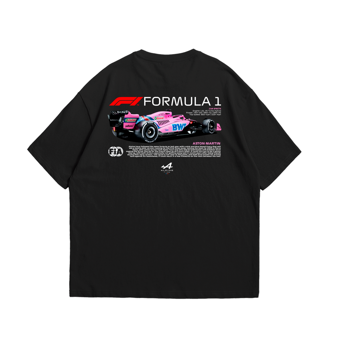 Camiseta Oversized Aston Martin F1