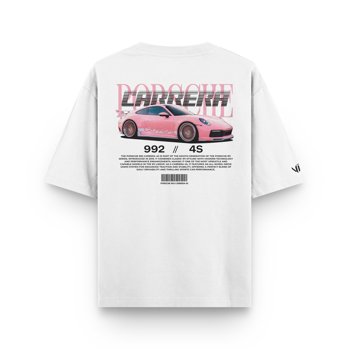Camiseta Oversized Porsche Carrera Pink