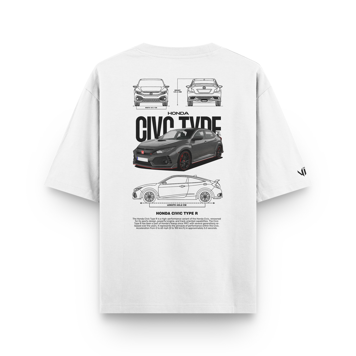 Camiseta Oversized Civic Type R