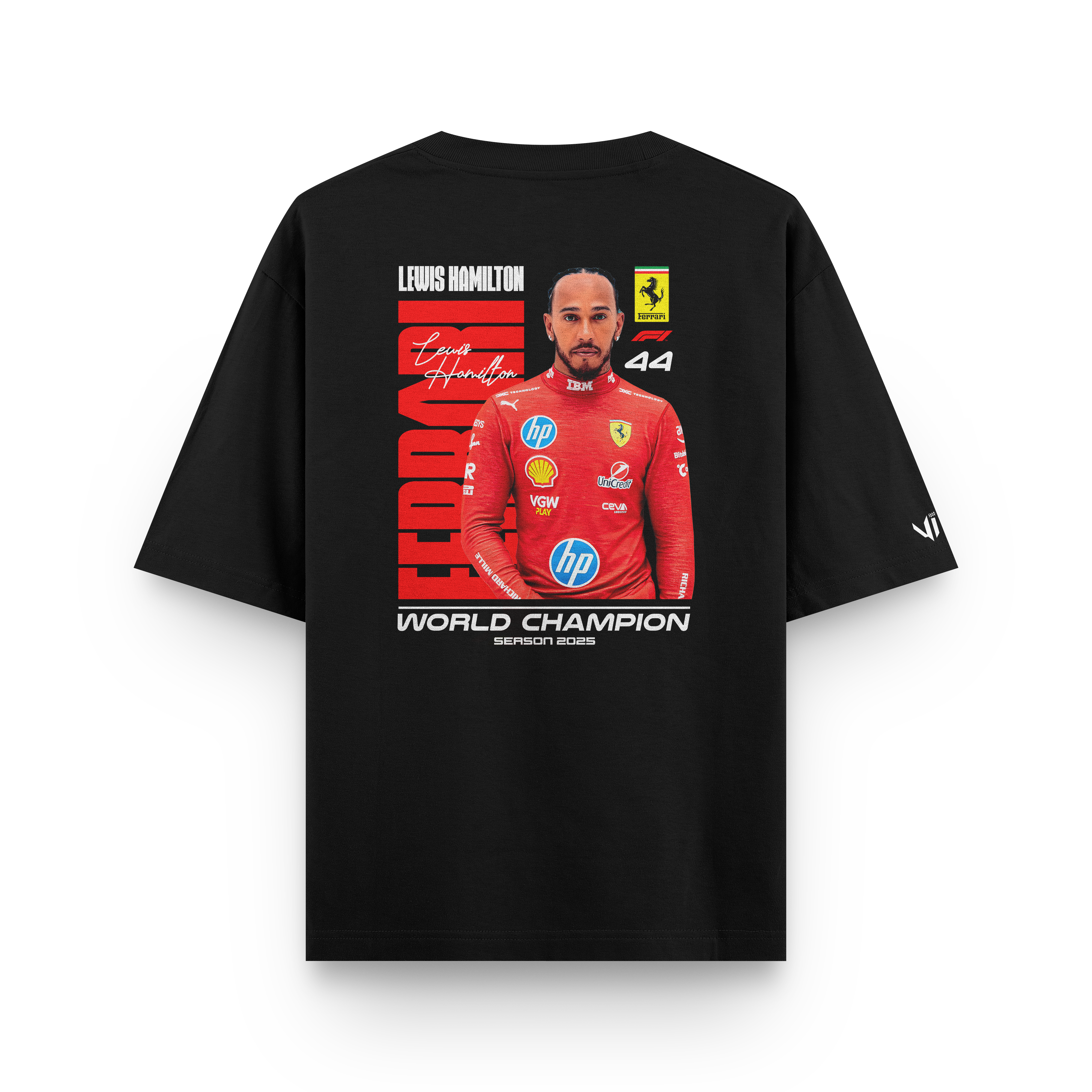 Camiseta Oversized Lewis Hamilton World Champion