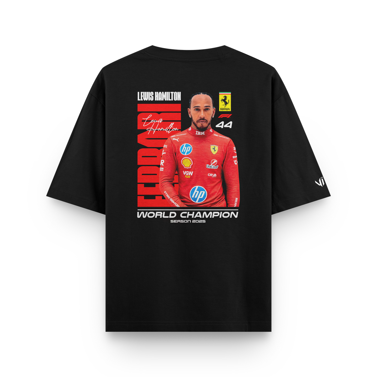 Camiseta Oversized Lewis Hamilton World Champion