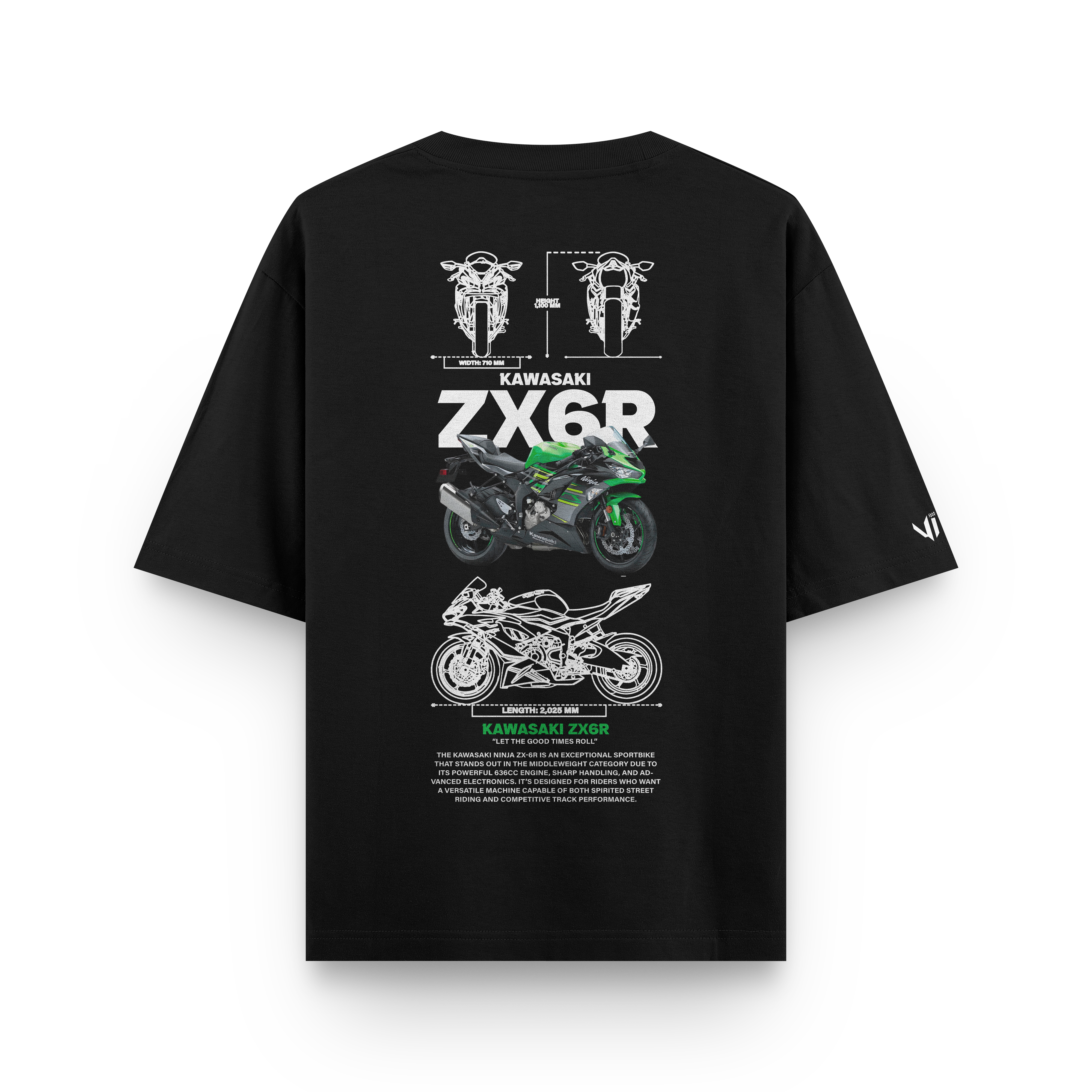 Oversized Kawasaki ZX6R T-Shirt