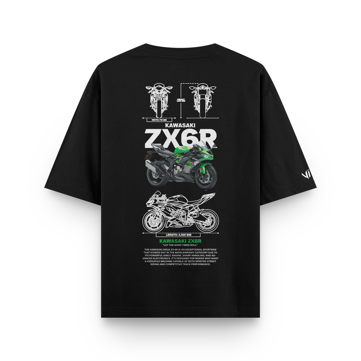 Camiseta Oversized Kawasaki ZX6R