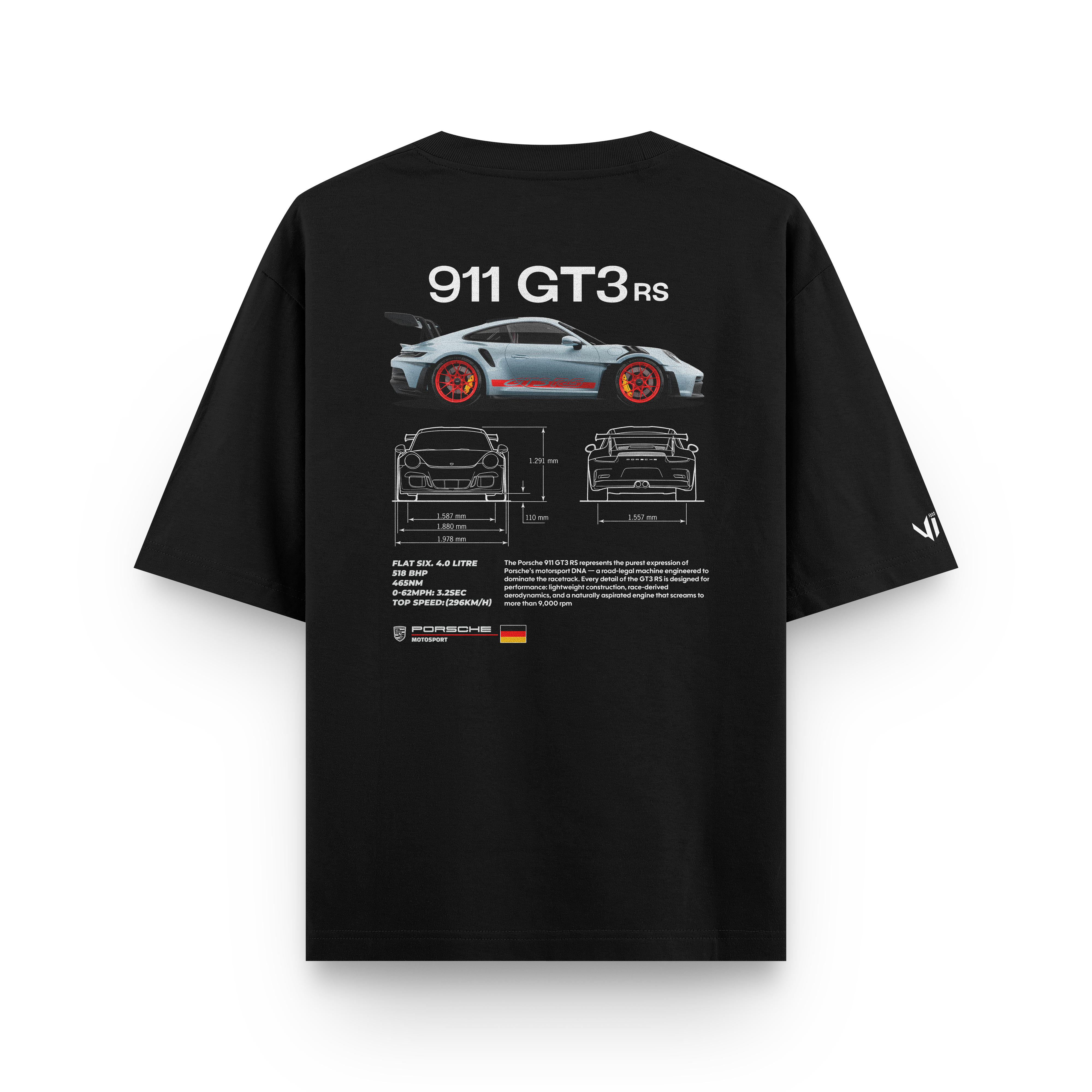 Camiseta Oversized Porsche Club