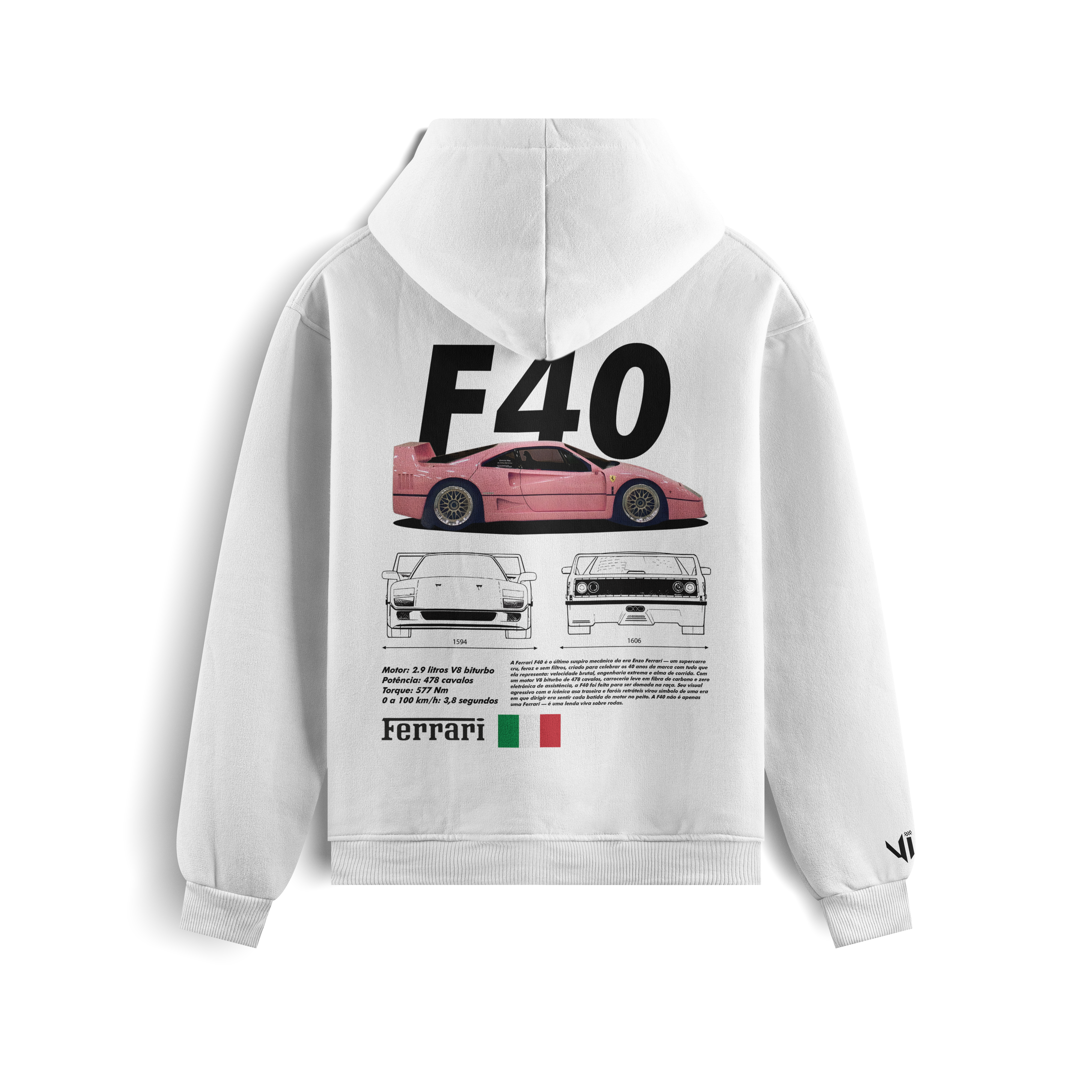 Moletom Ferrari F40 Pink