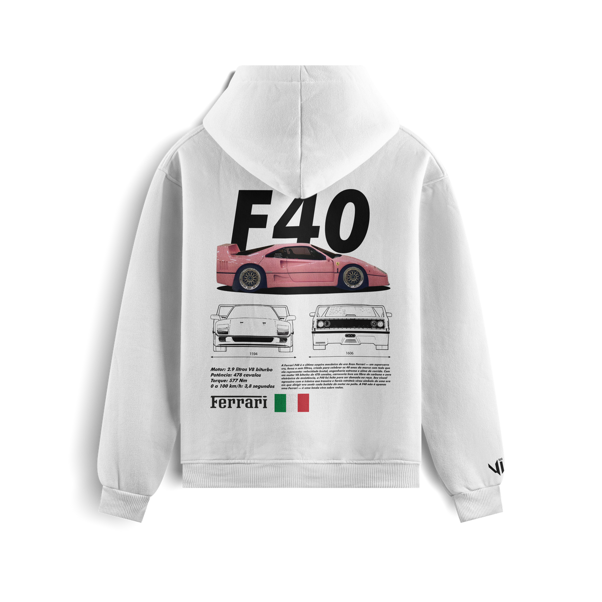 Moletom Ferrari F40 Pink