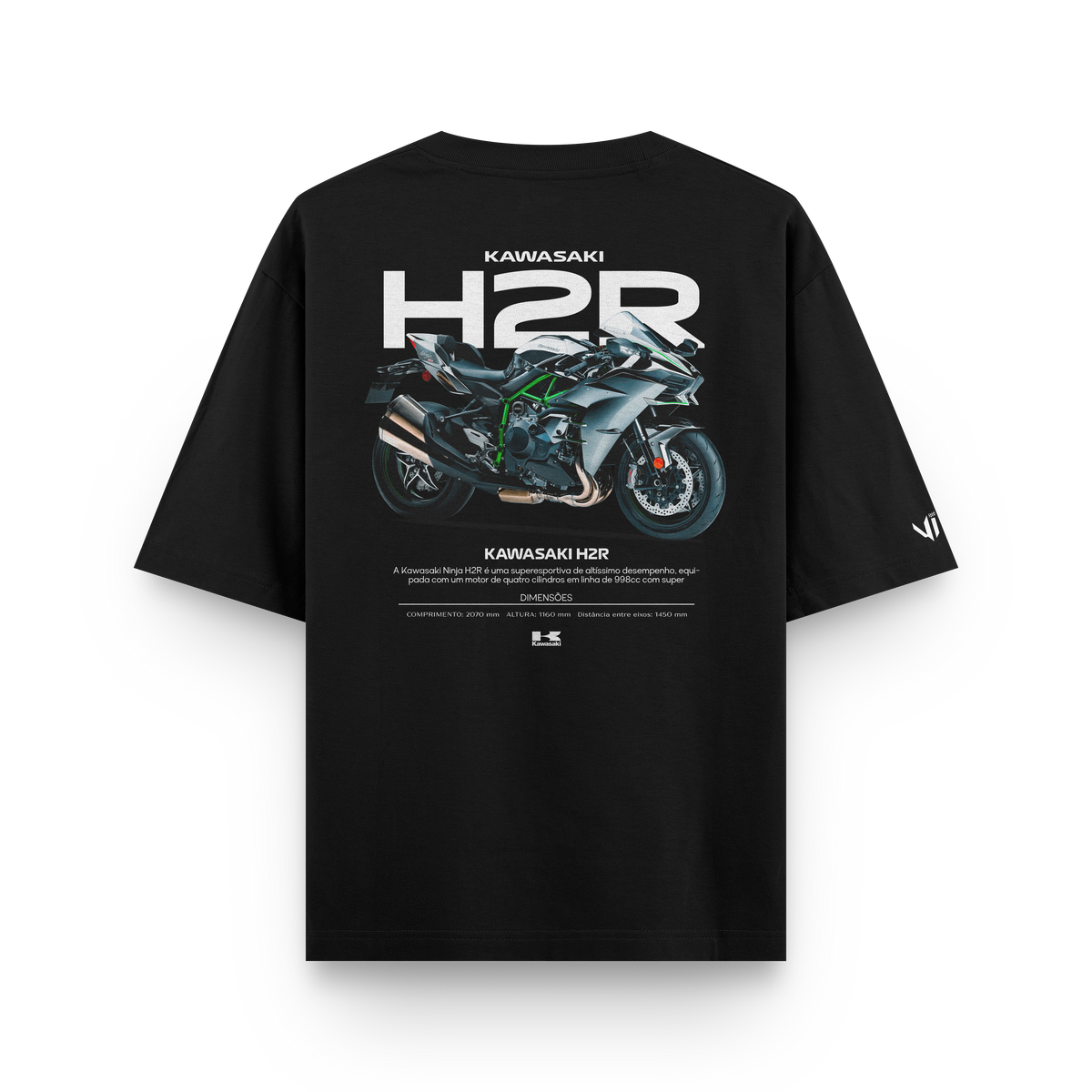 Camiseta Oversized Kawasaki H2R