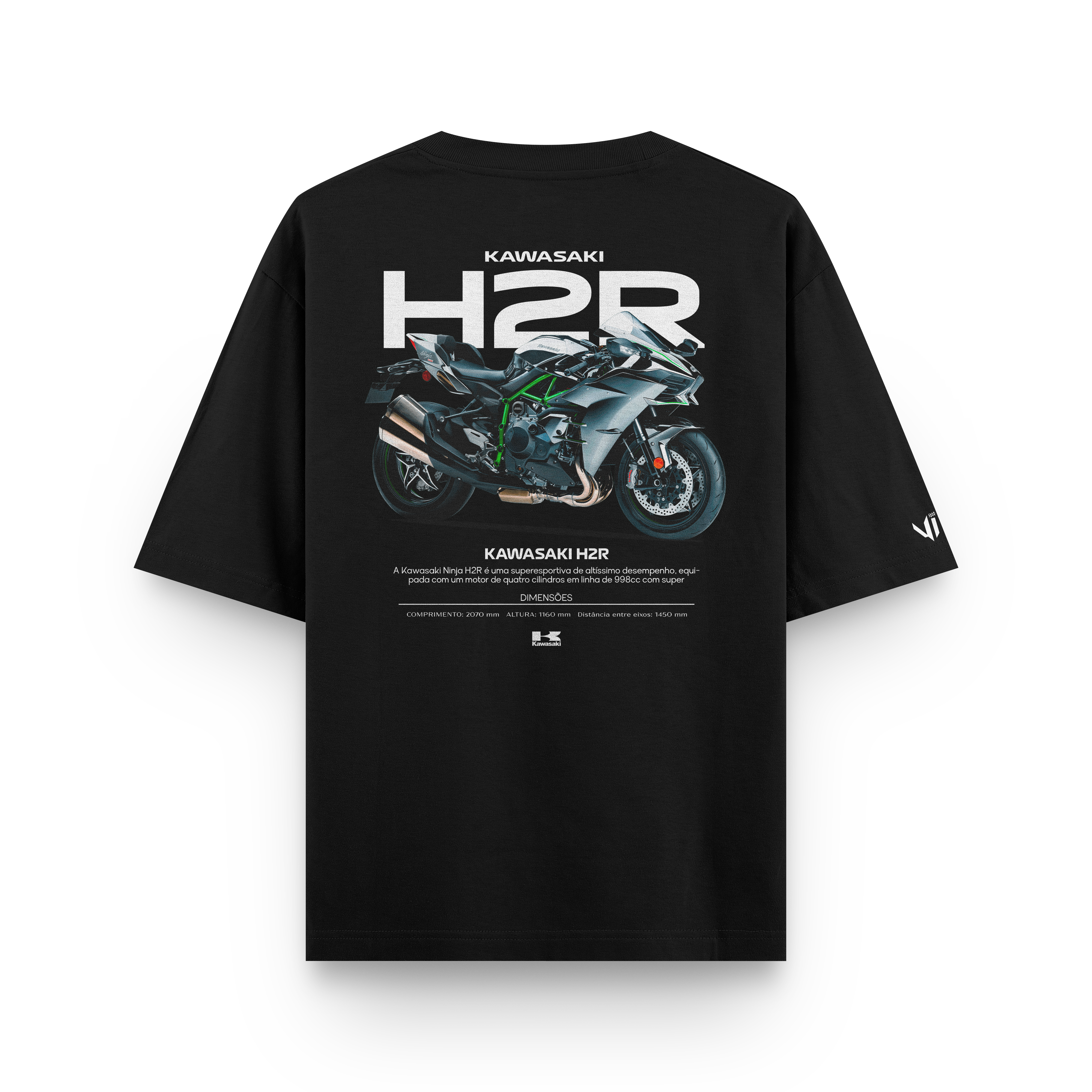 Camiseta Oversized Kawasaki H2R