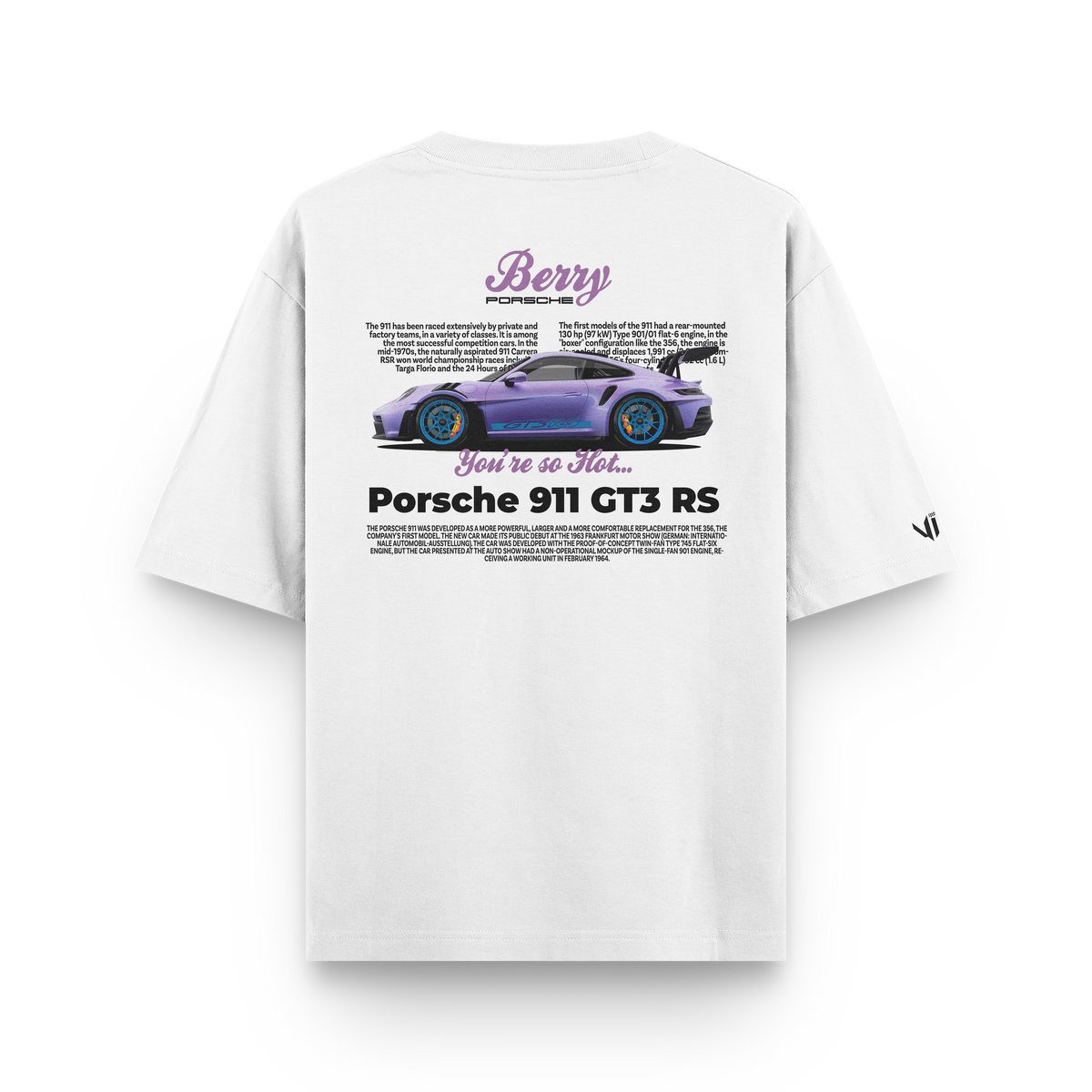 Camiseta Oversized Porsche Berry