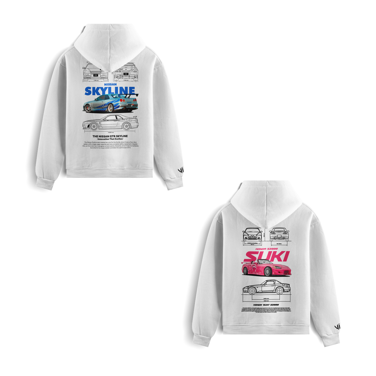 Moletons Skyline e Suki S2000