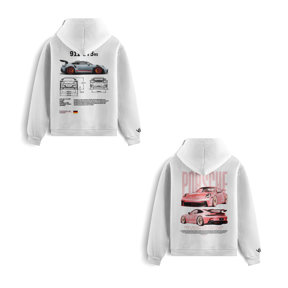 Moletons Porsche Club e Porsche Pink
