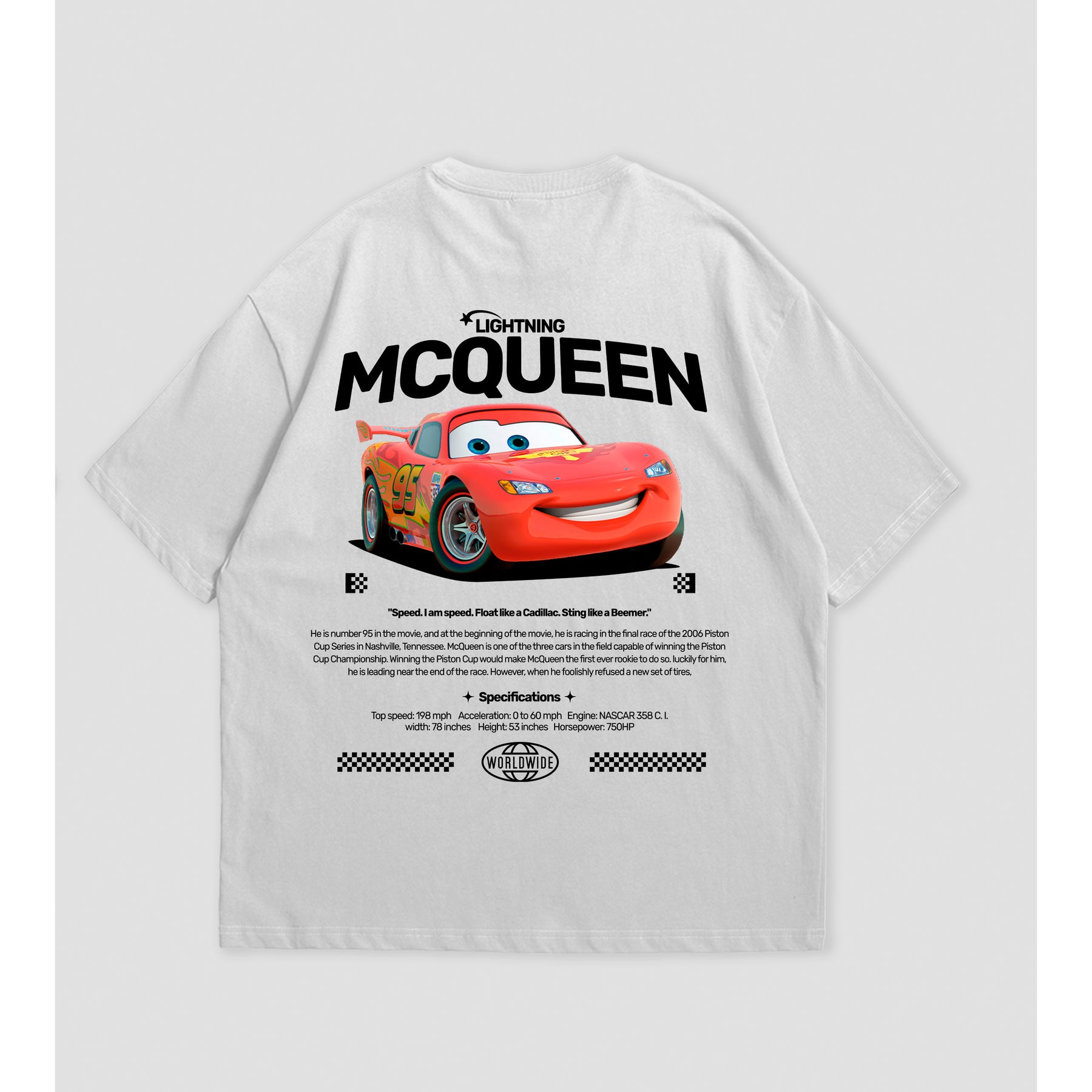 Camiseta Oversized McQueen Cars