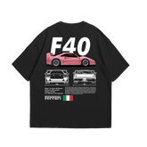 Camiseta Oversized Ferrari F40 Pink