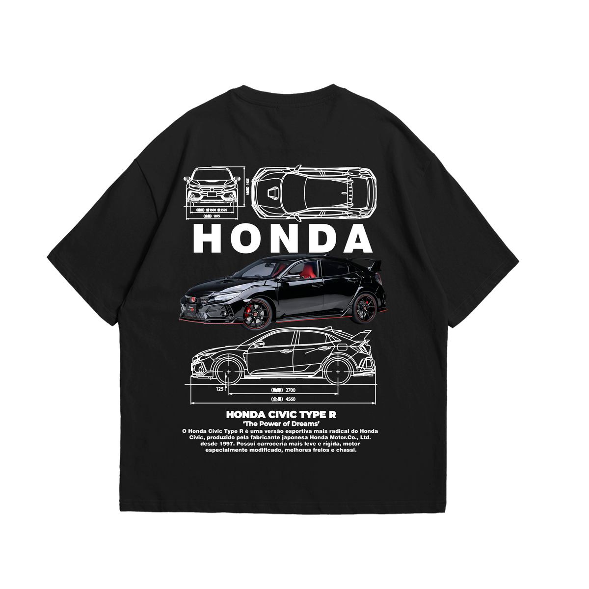 Camiseta Oversized Civic Type R