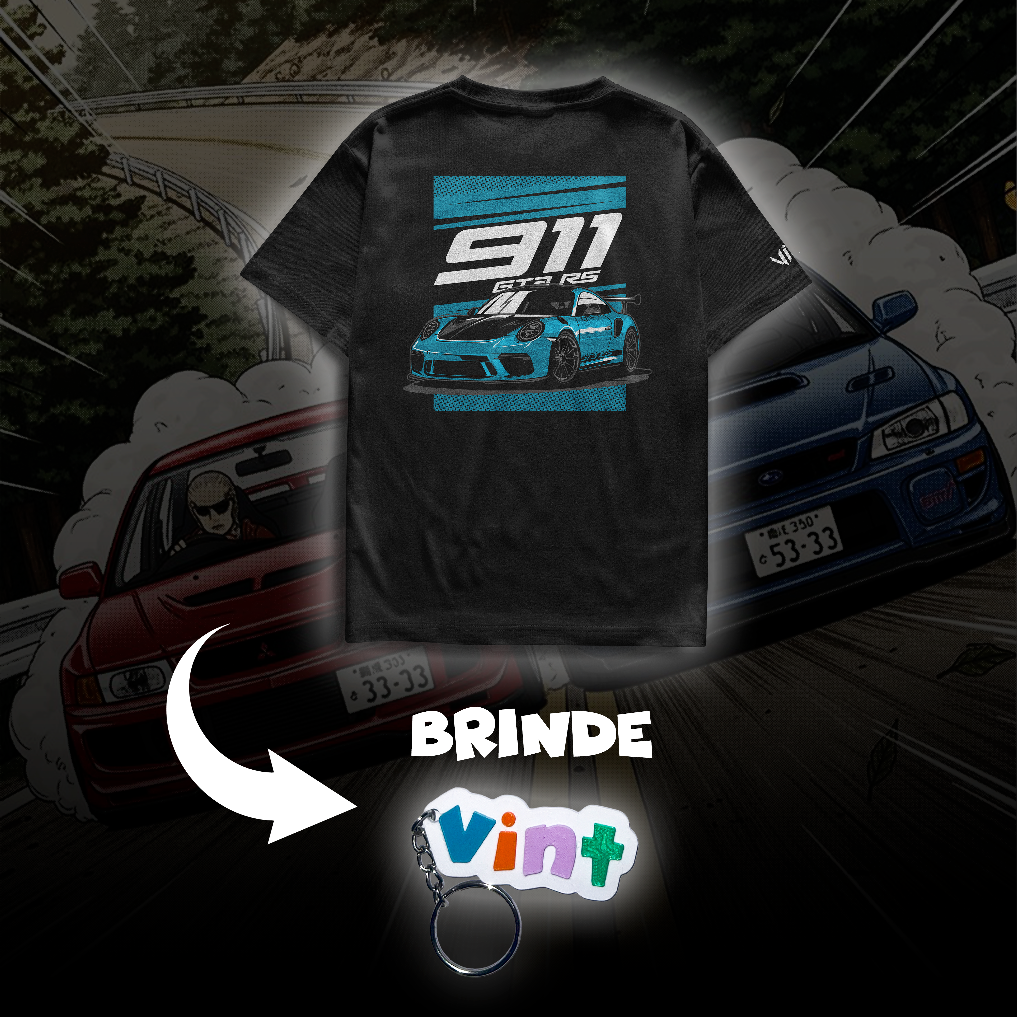 Camiseta 911 Cartoon