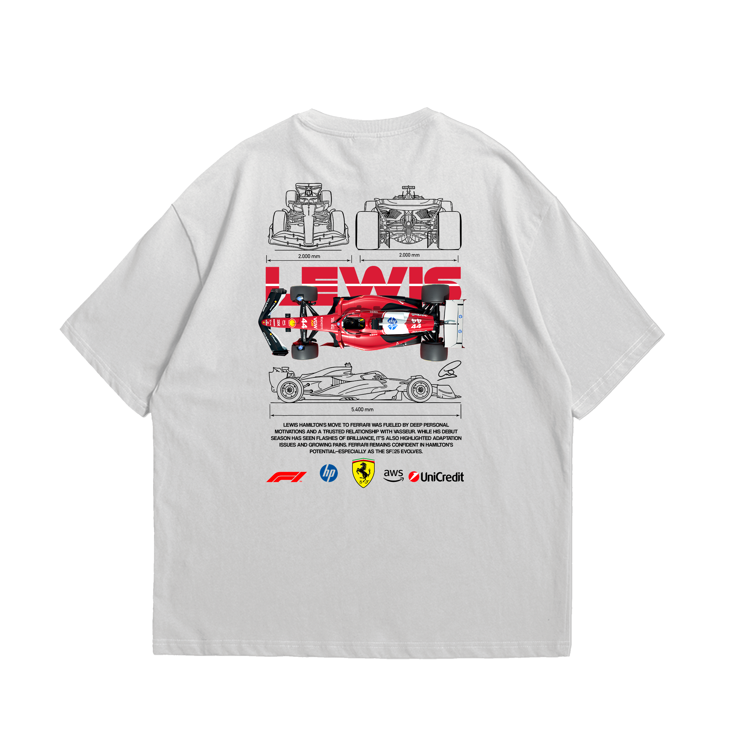Camiseta Oversized Lewis Hamilton