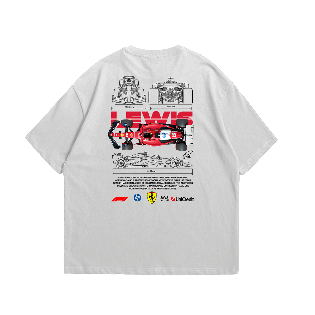 Camiseta Oversized Lewis Hamilton