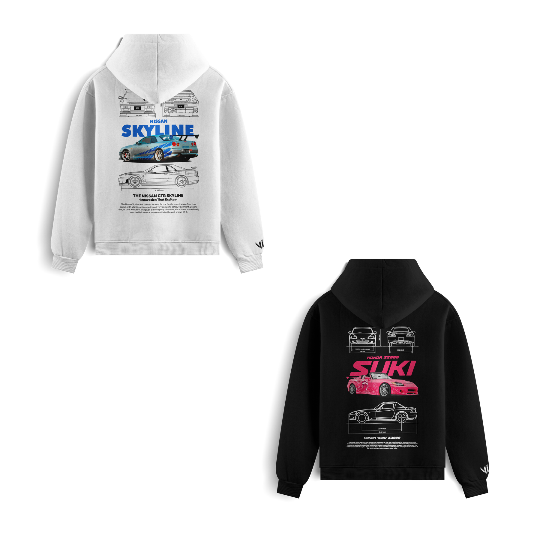 Moletons Skyline e Suki S2000