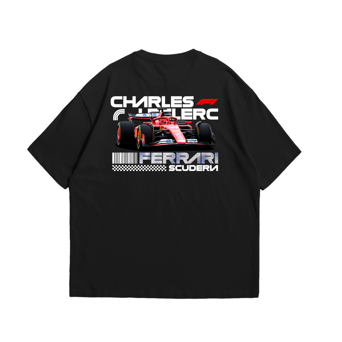 Camiseta Oversized Ferrari Charles Leclerc F1