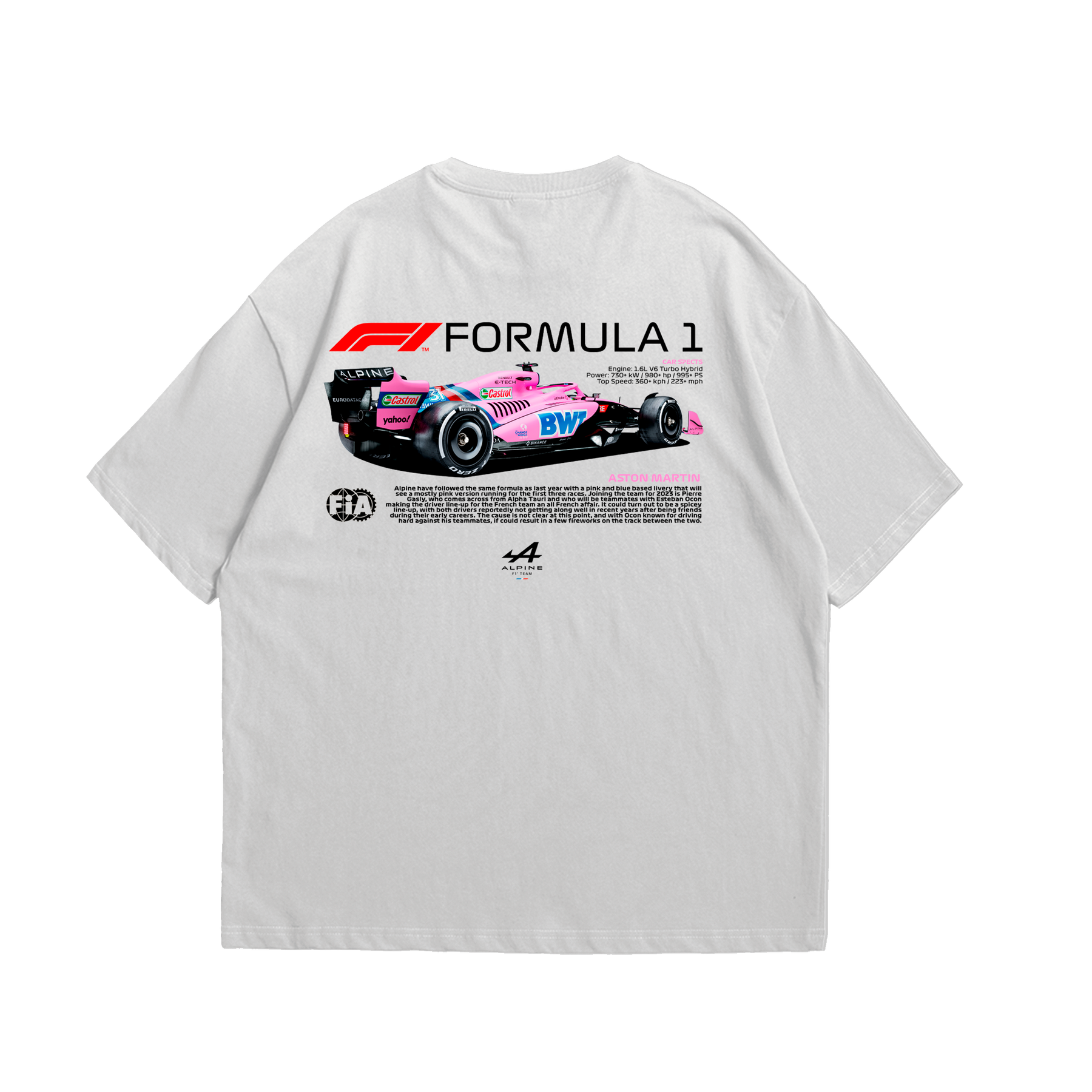 Camiseta Oversized Aston Martin F1