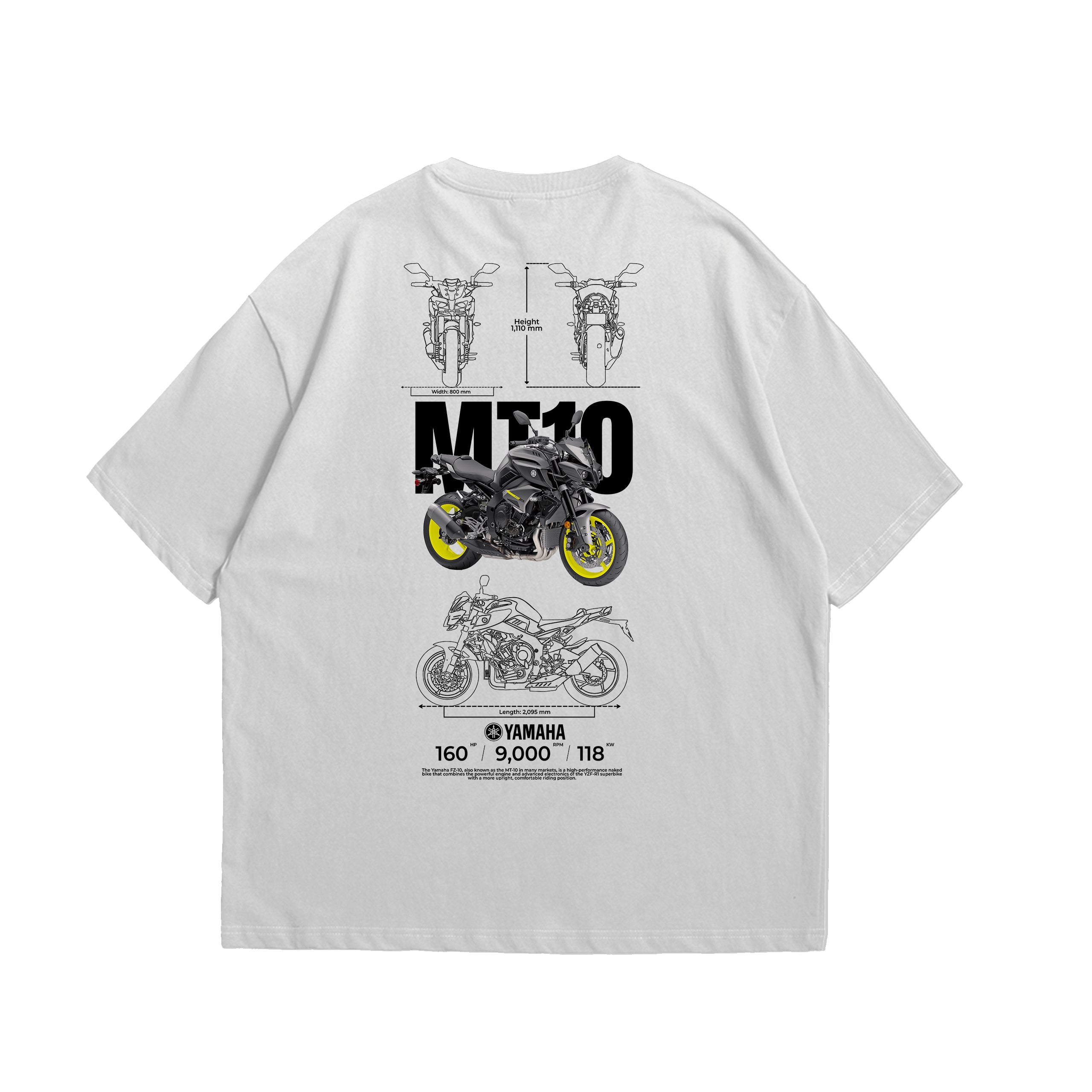 Camiseta Oversized Yamaha MT10