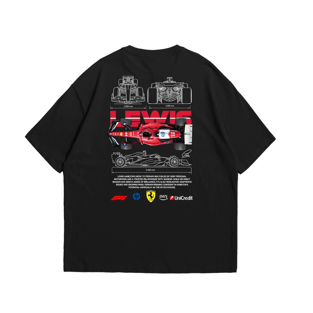 Camiseta Oversized Lewis Hamilton
