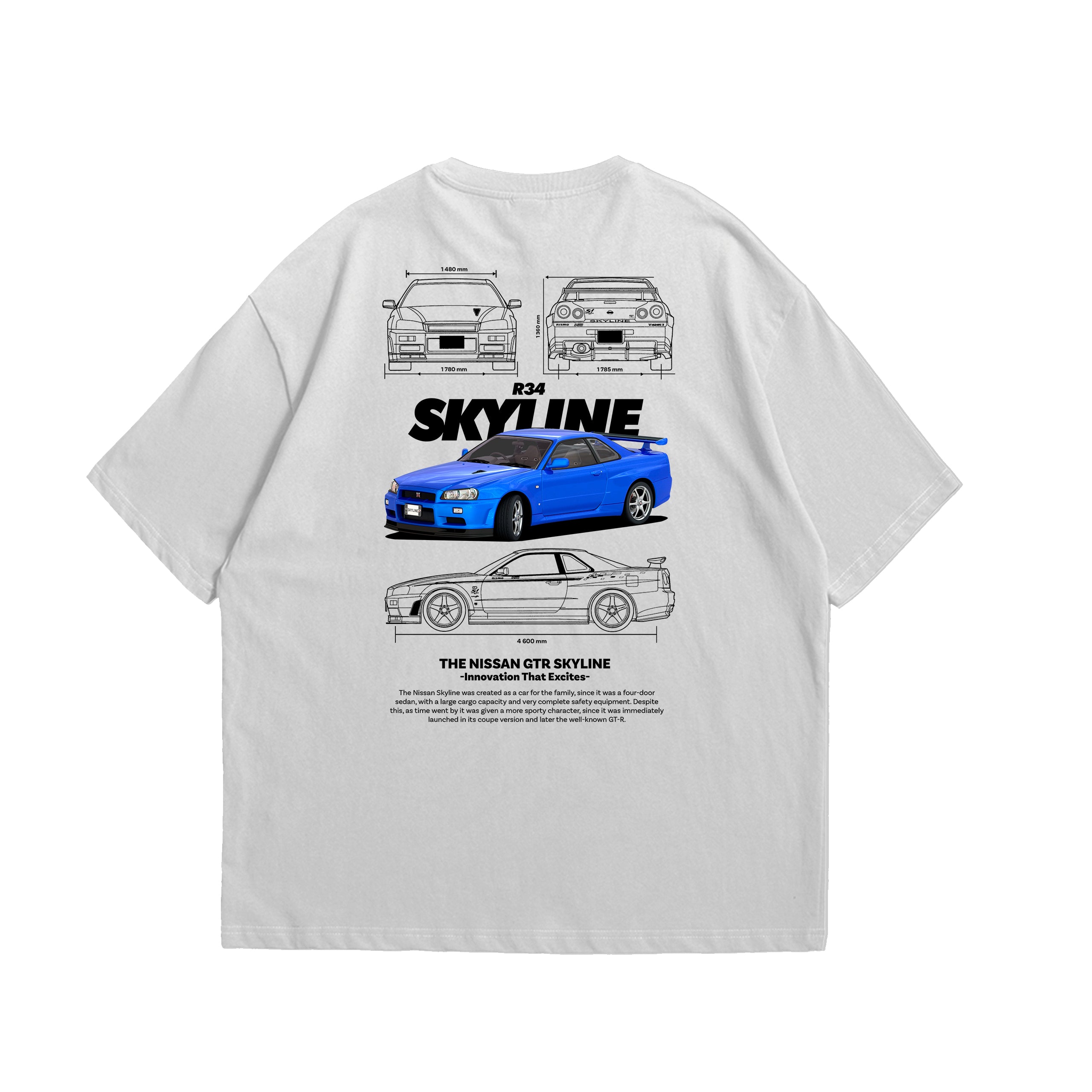 Camiseta Oversized Skyline R34