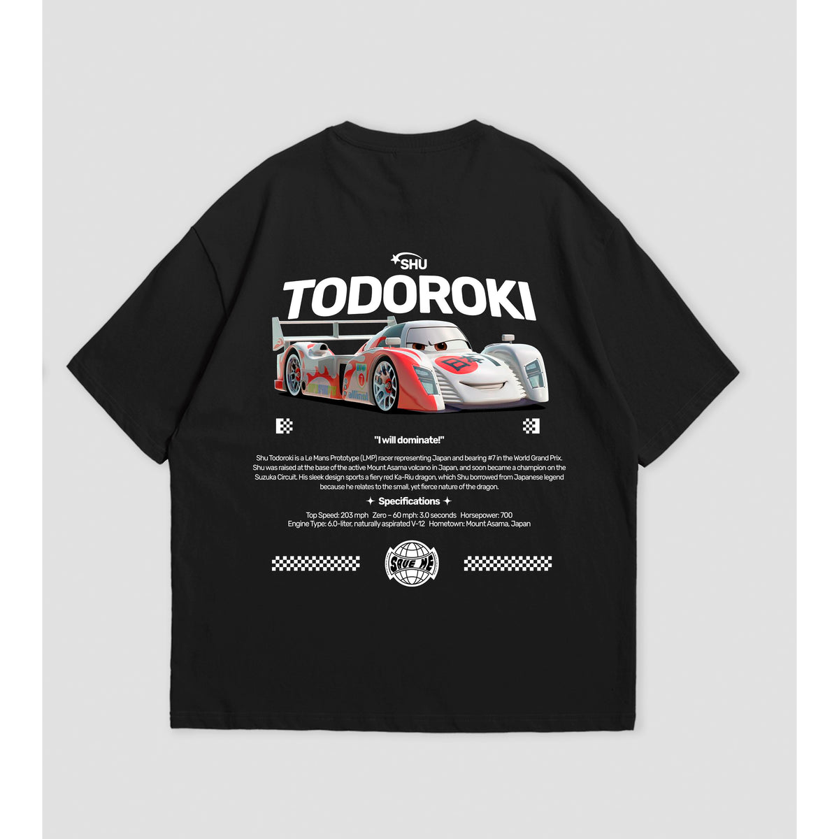 Camiseta Oversized Todoroki Cars