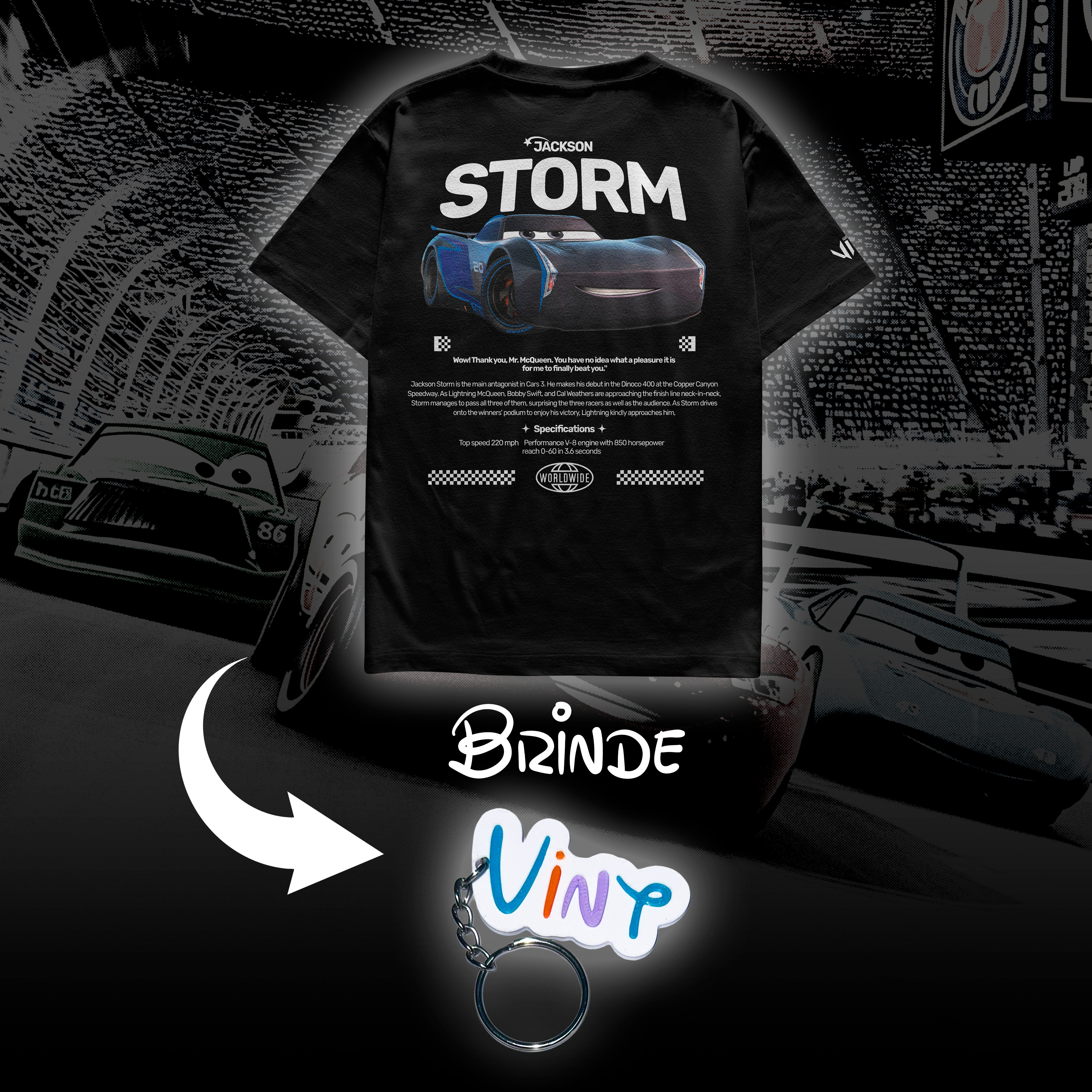 Camiseta Storm Cars