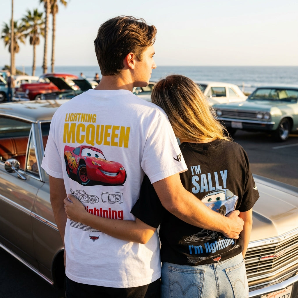 Camiseta Mcqueen e Sally Casal