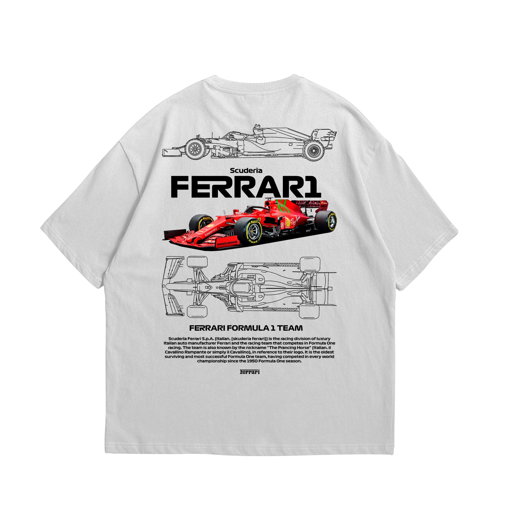 Camiseta Oversized Ferrari Scuderia F1