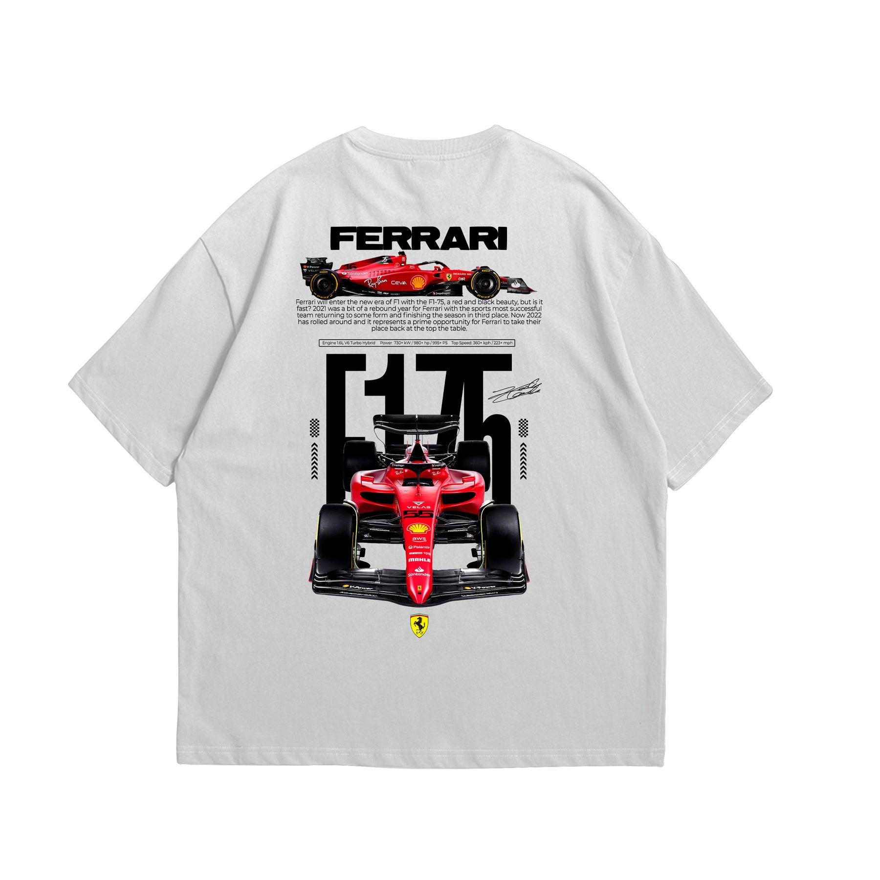 Camiseta Oversized Ferrari 175 F1