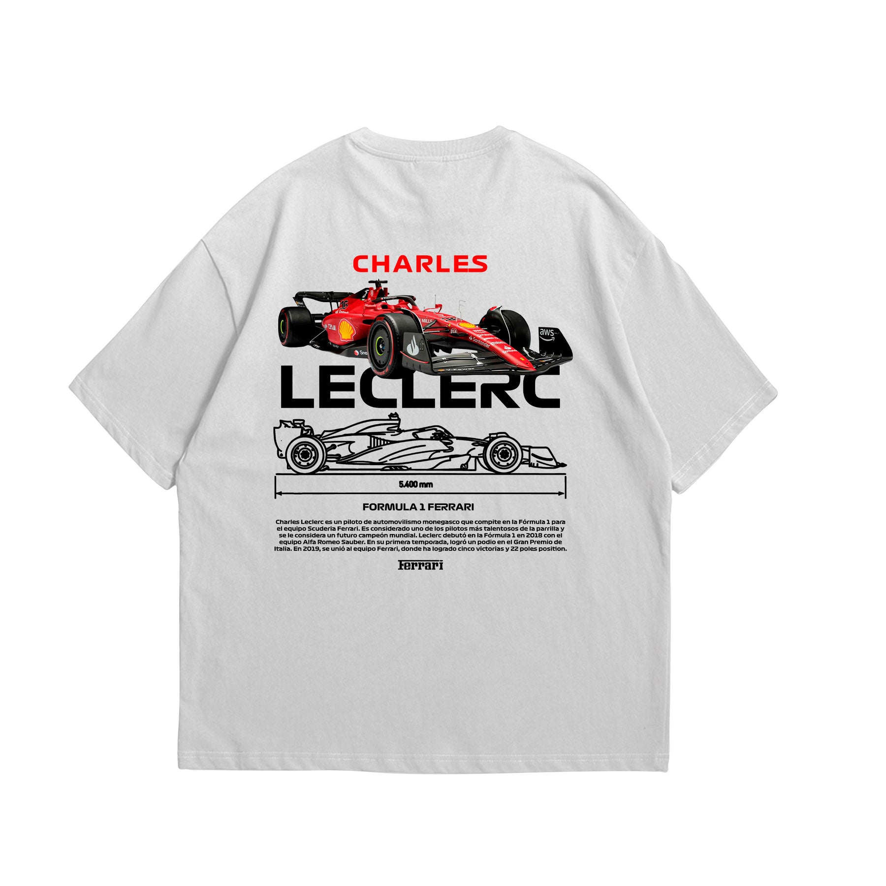 Camiseta Oversized Charles Leclerc F1