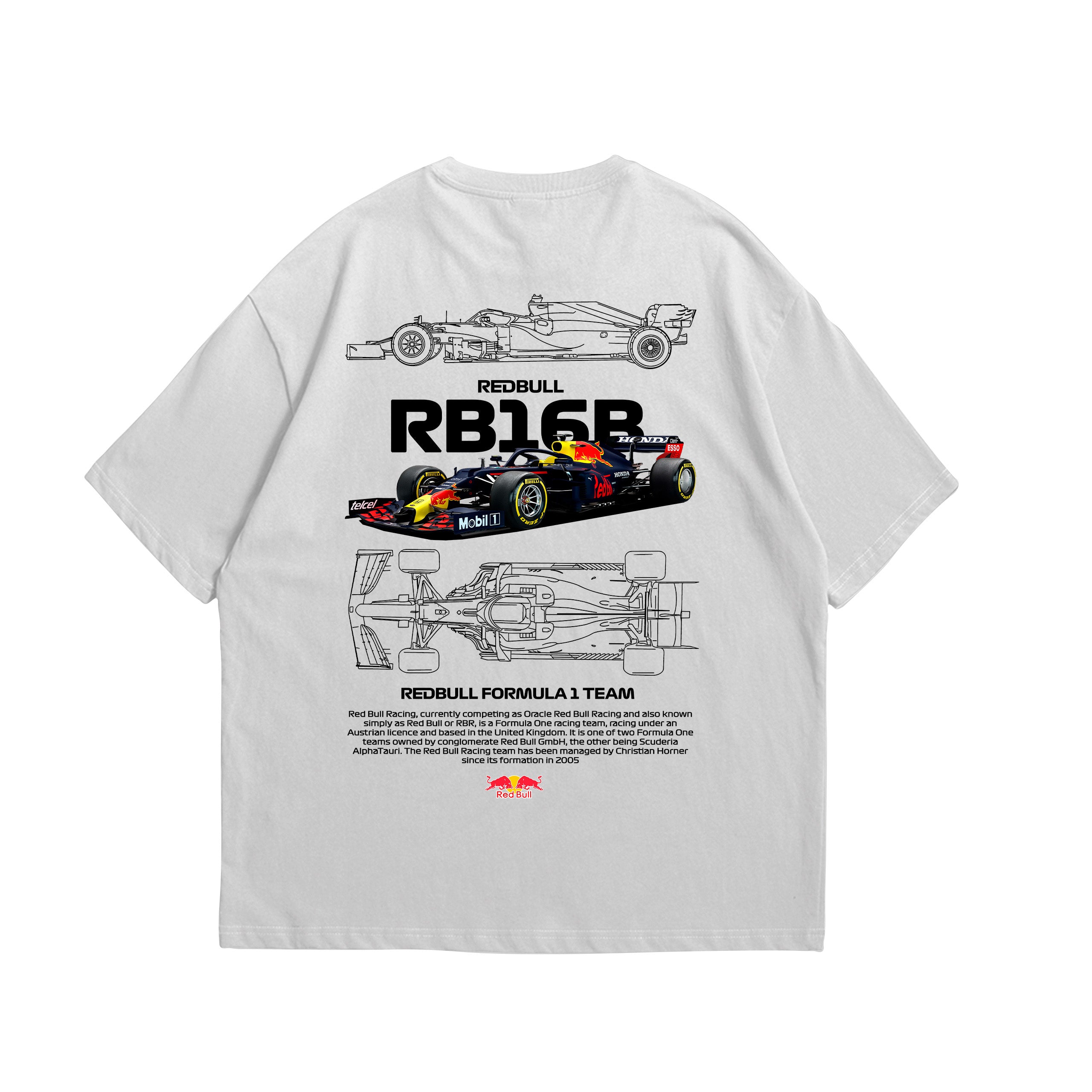 Camiseta Oversized Red Bull RB16B F1