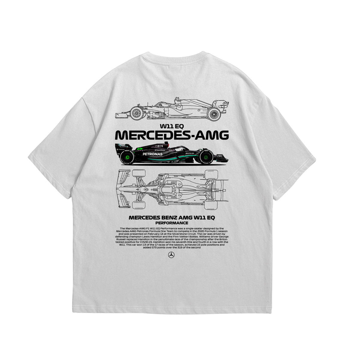 Camiseta Oversized Mercedes W11 EQ F1