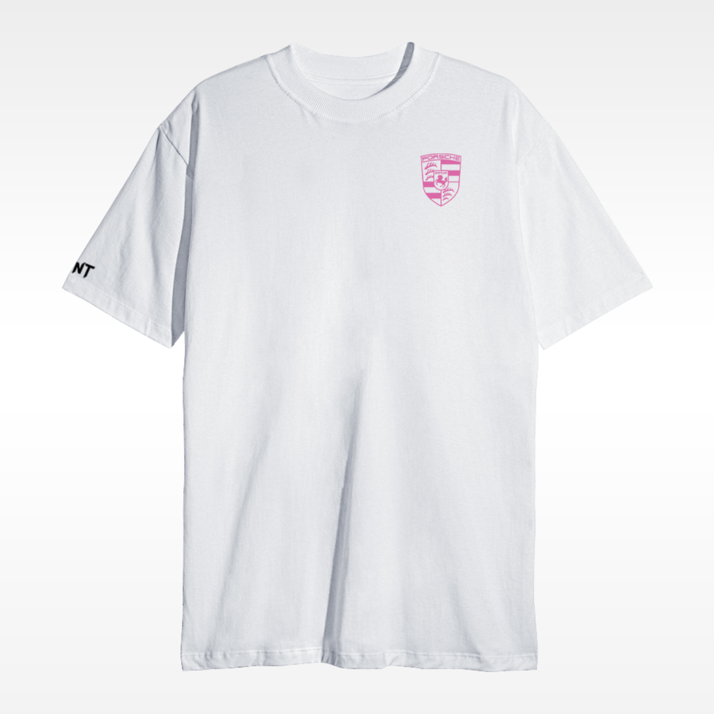 Camiseta Oversized Porsche Pink Sttugart