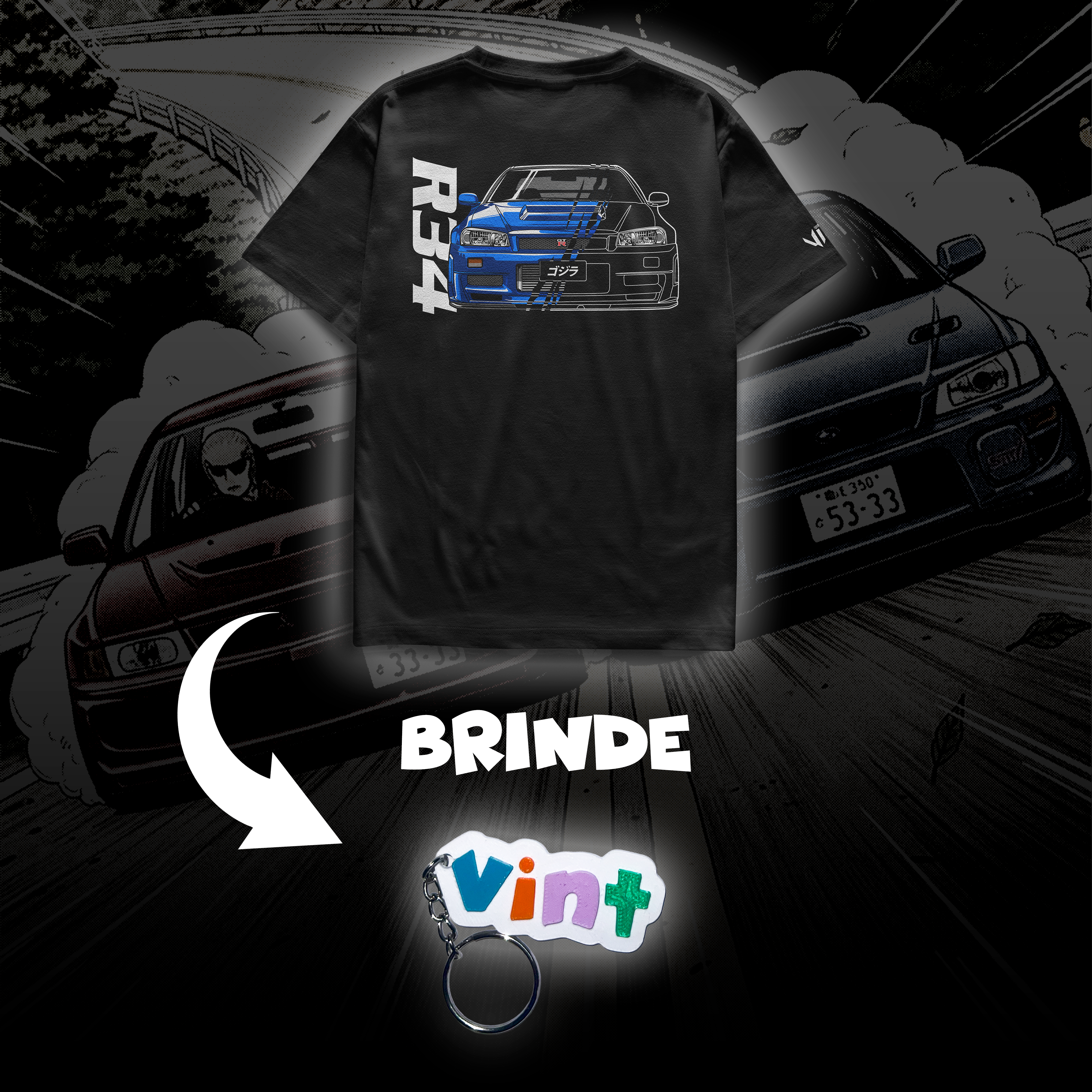 Camiseta R34 Cartoon