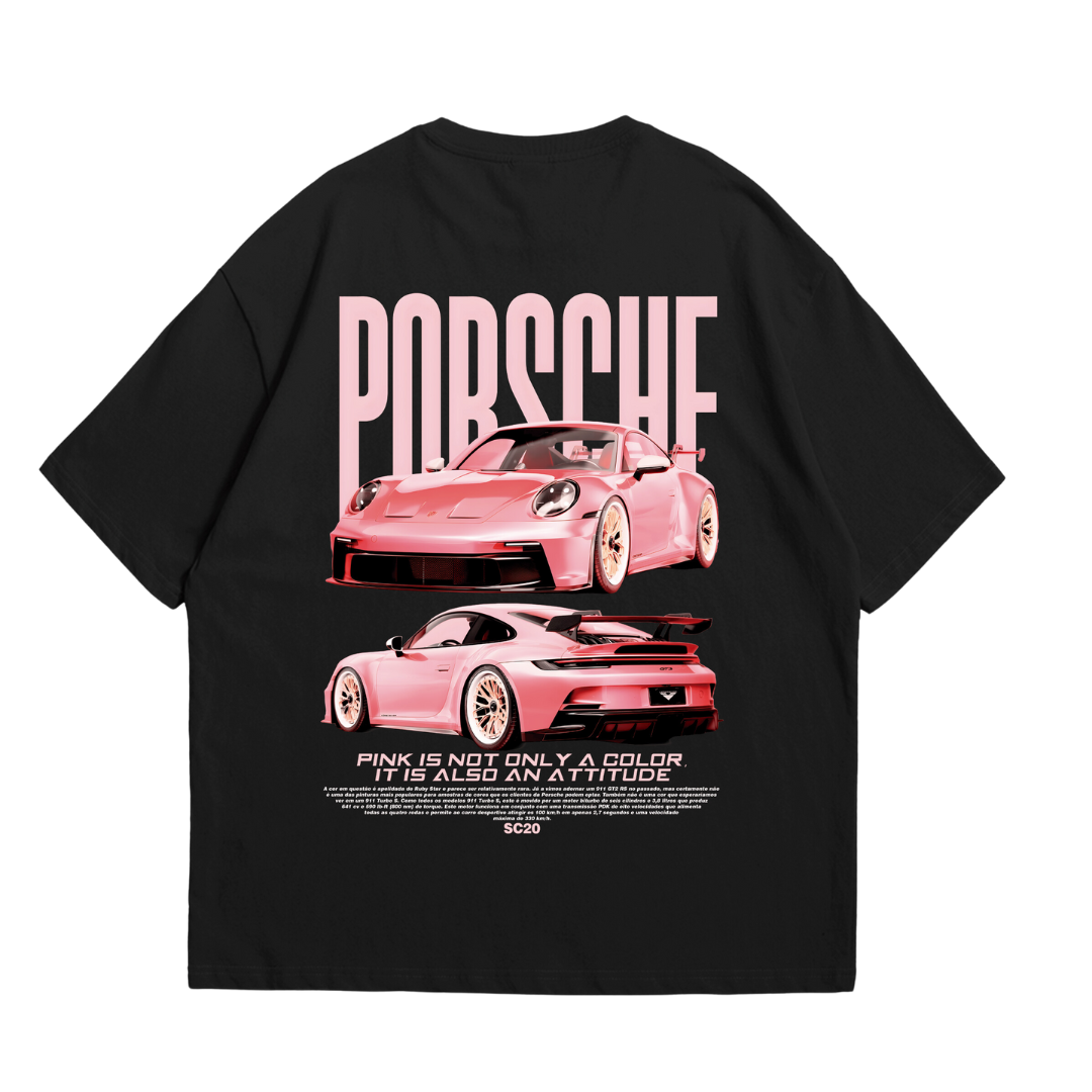 Camiseta Oversized Porsche Pink