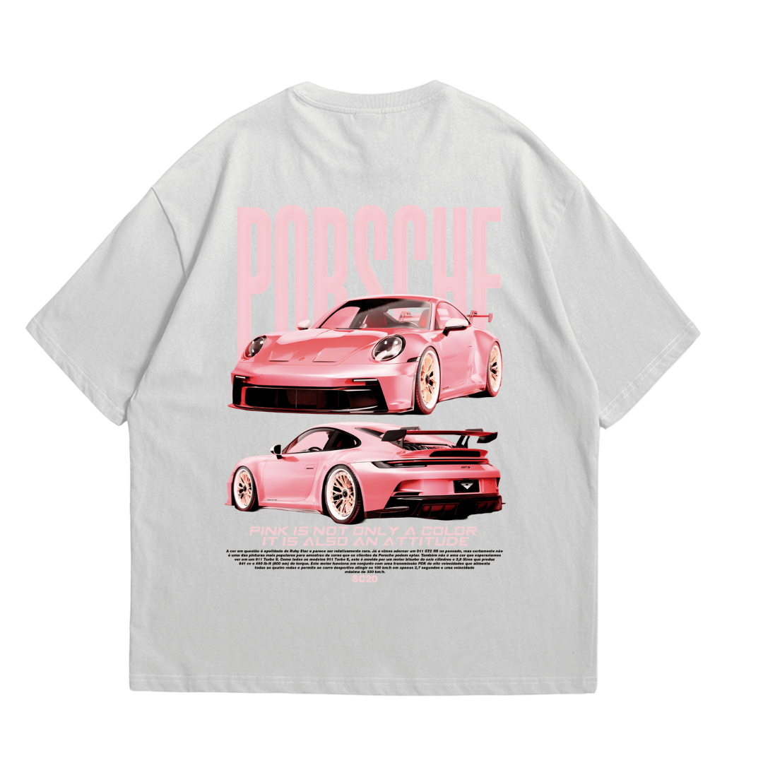 Camiseta Oversized Porsche Pink