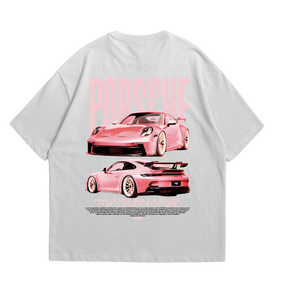 Camiseta Oversized Porsche Pink