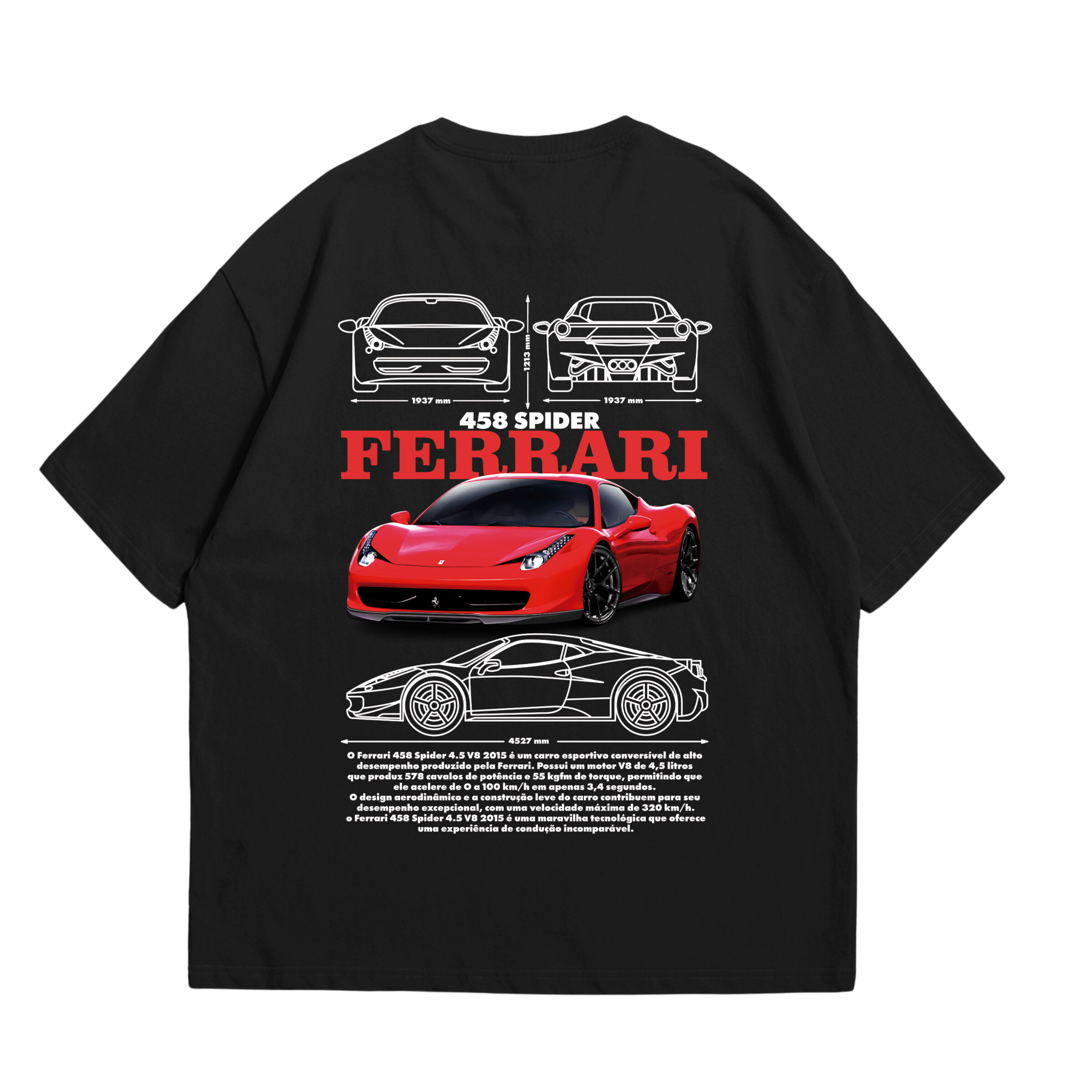 Camiseta Oversized Ferrari