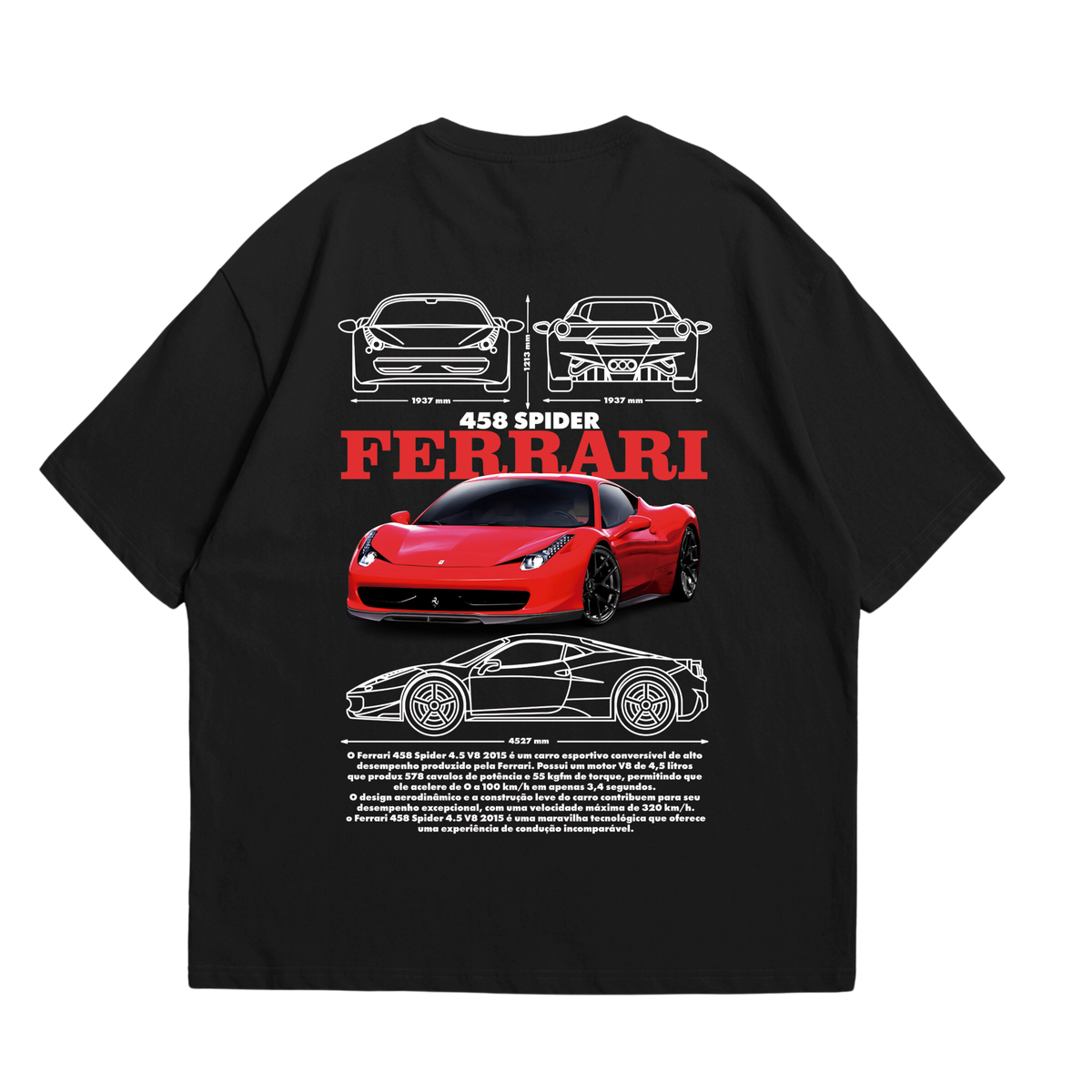 Camiseta Oversized Ferrari