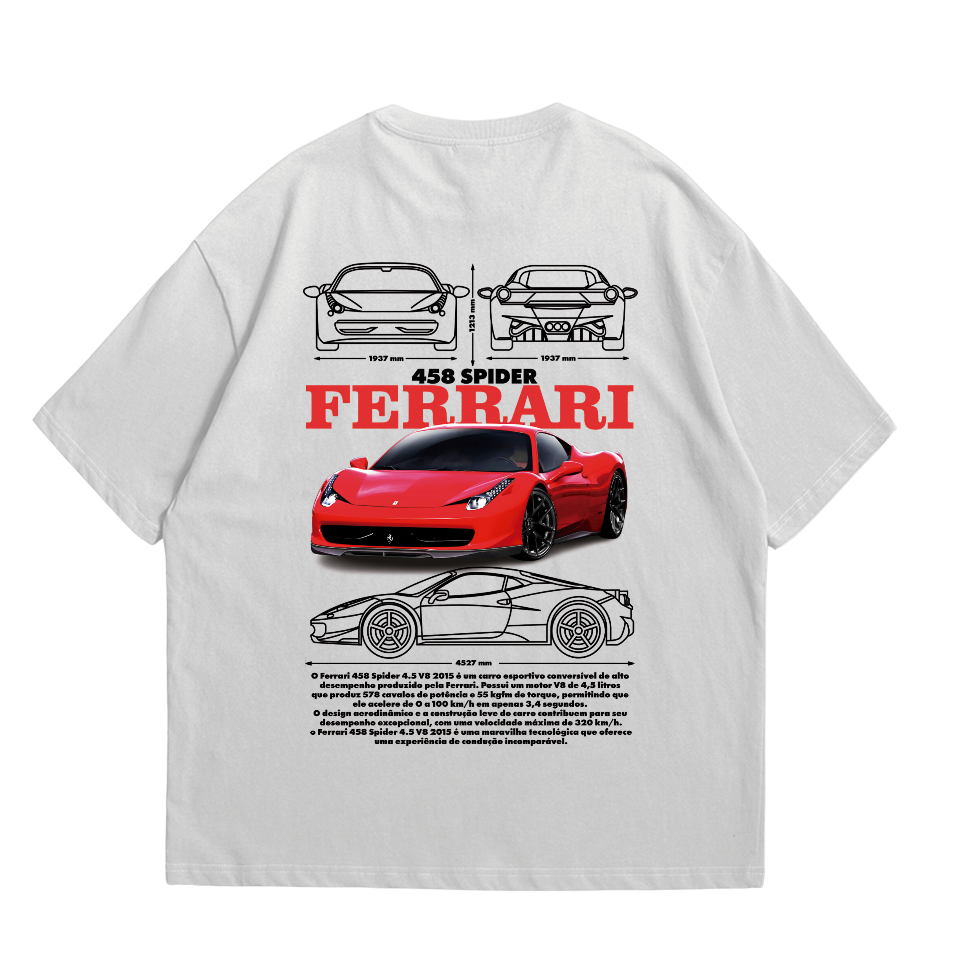 Camiseta Oversized Ferrari