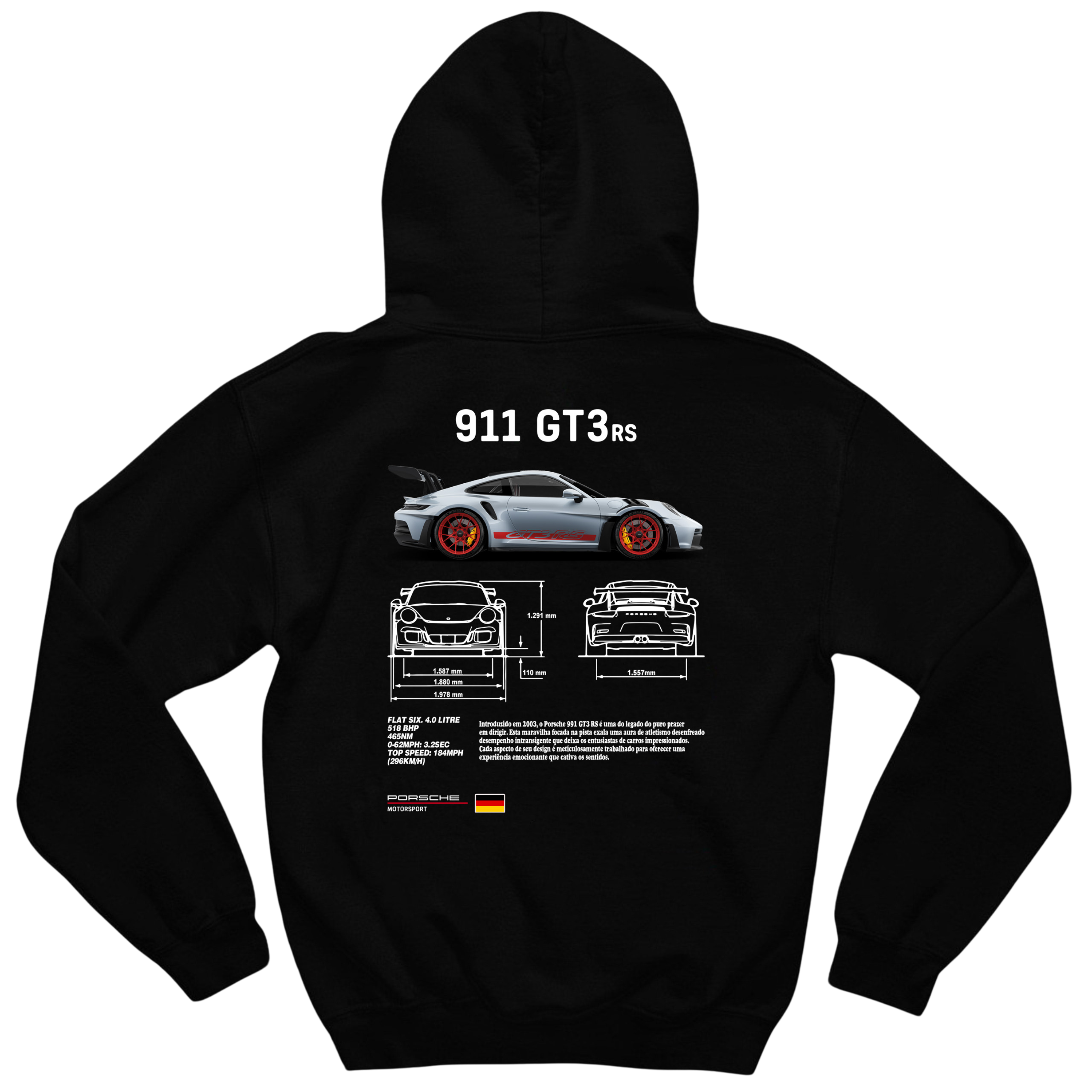 Moletom Com Capuz Porsche Club