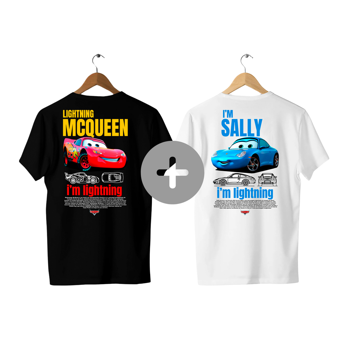 Camiseta Mcqueen e Sally Casal