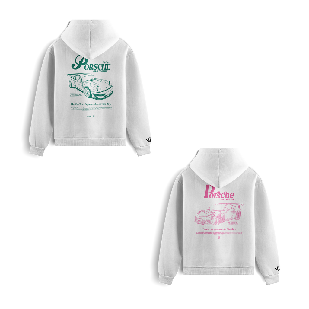 Moletom Porsche Green e Porsche Pink Sttugart