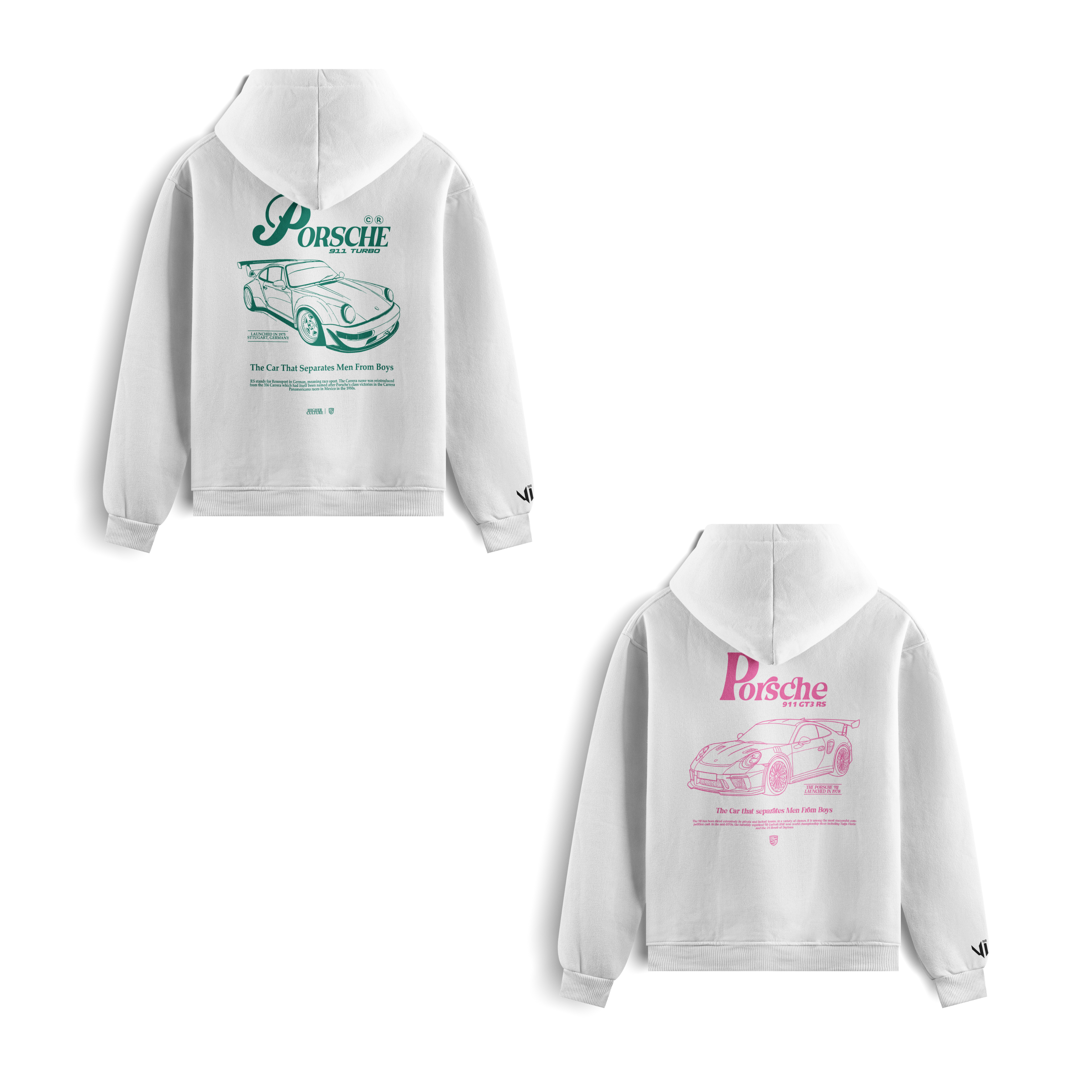 Porsche Green and Porsche Pink Stuttgart Sweatshirt
